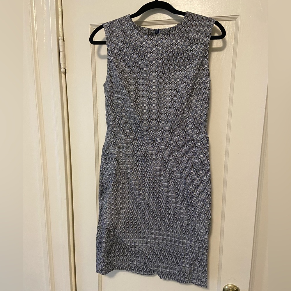 Casual blue patterned dress